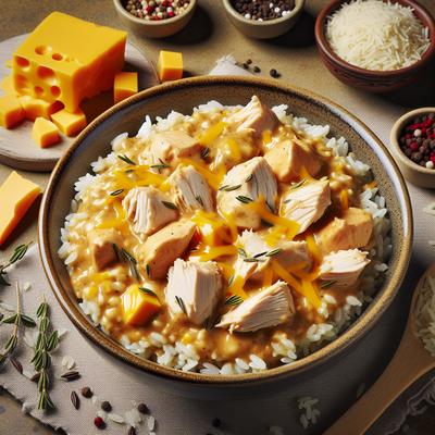 Image of Slow Cooker Cheddar Chicken and Rice