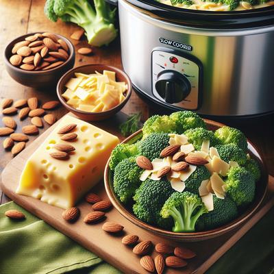 Image of Slow Cooker Cheese Broccoli with Almonds