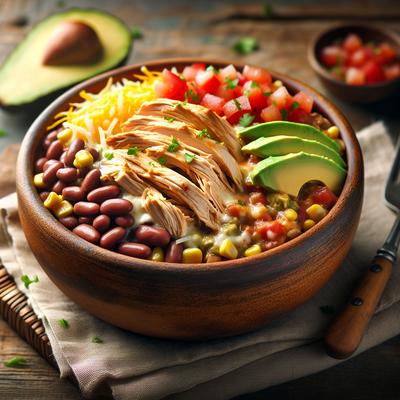 Image of Slow Cooker Chicken Burrito Bowls