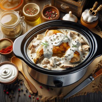 Image of Slow Cooker Chicken in Sour Cream Sauce Crock Pot