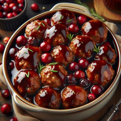 Image of Slow Cooker Cranberry Barbecue Meatballs