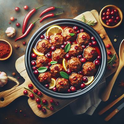 Image of Slow Cooker Cranberry Chili Meatballs