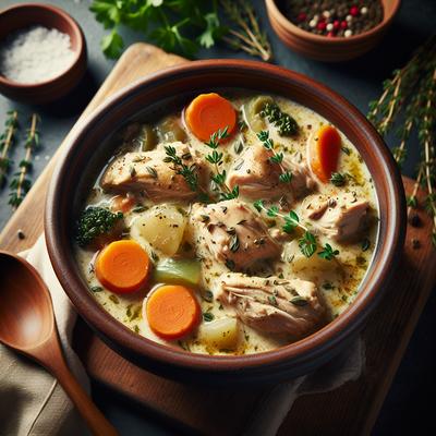 Image of Slow Cooker Creamy Herbed Chicken Stew