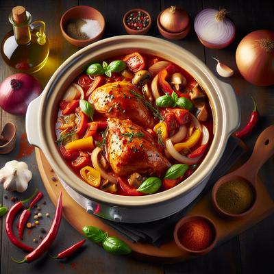 Image of Slow Cooker Crock Pot Chicken Cacciatore