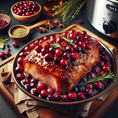 Image of Slow Cooker Crock Pot Cranberry Pork Loin Roast