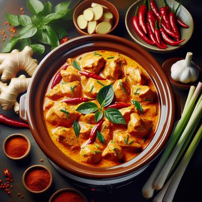 Image of Slow Cooker Crock Pot Thai Red Curry Chicken