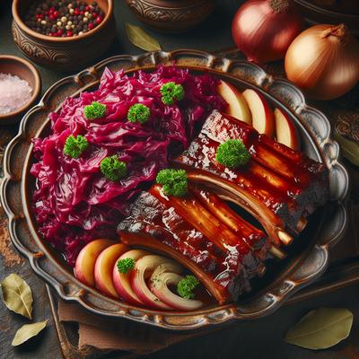 Image of Slow Cooker German Red Cabbage and Pork Ribs