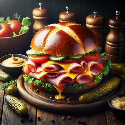 Image of Slow Cooker Hot Ham Sandwiches