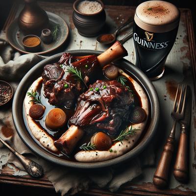 Image of Slow Cooker Lamb Shanks Braised in Guinness