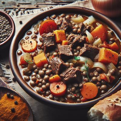 Image of Slow Cooker Lentil Beef Stew