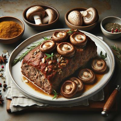 Image of Slow Cooker Meat Loaf with Shiitake Mushrooms