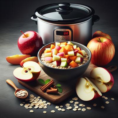 Image of Slow Cooker Overnight Steel Cut Oats with Apples