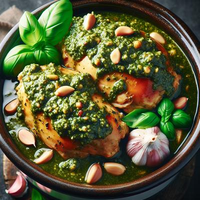 Image of Slow Cooker Pesto Chicken Thighs