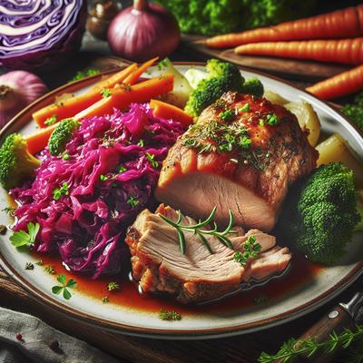 Image of Slow Cooker Pork and Red Cabbage