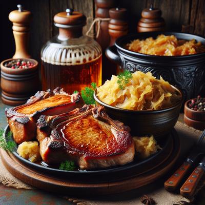 Image of Slow Cooker Pork Chops with Sauerkraut