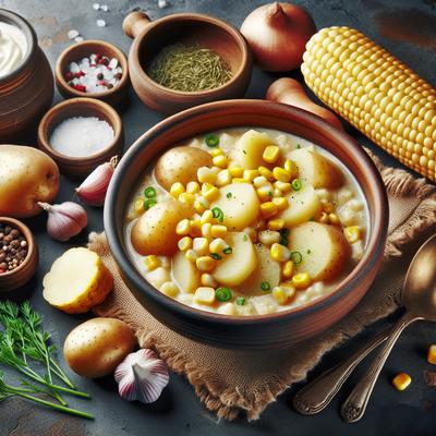 Image of Slow Cooker Potato and Corn Chowder