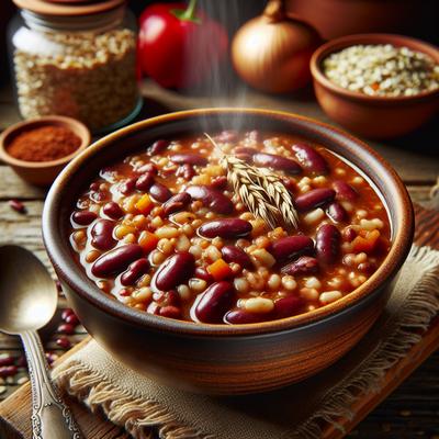 Image of Slow Cooker Red Beans and Barley Low Fat