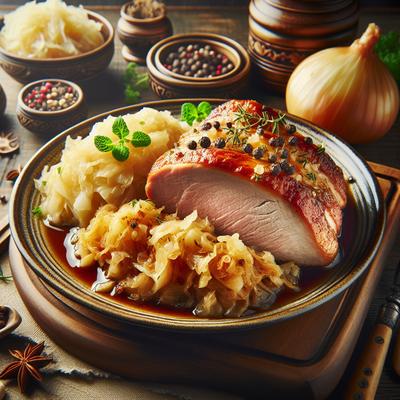Image of Slow Cooker Sauerkraut and Pork Tenderloin