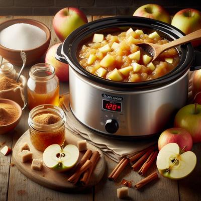 Image of Slow Cooker Spiced Applesauce Crock Pot