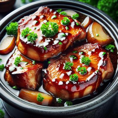 Image of Slow Cooker Sweet Glazed Pork Chops