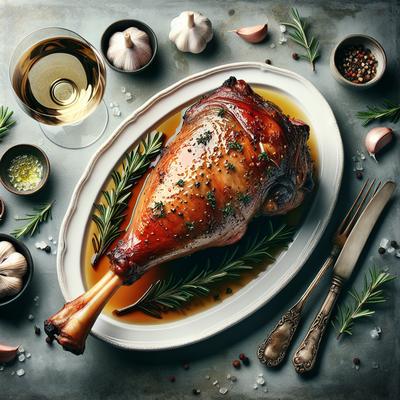 Image of Slow Roast Leg of Lamb with White Wine