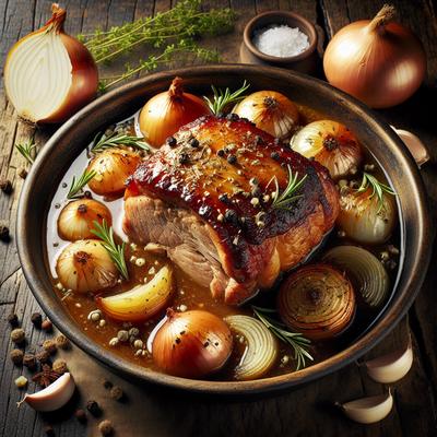 Image of Slow Roasted Pork in Onion Gravy