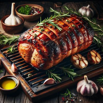 Image of Slow Roasted Pork Loin on the Grill