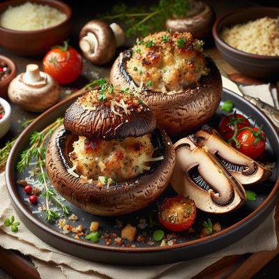 Image of Slow Roasted Stuffed Swiss Brown Mushrooms