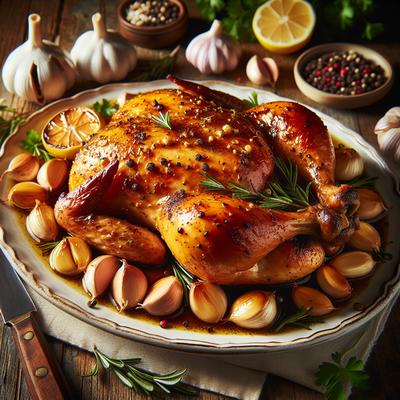 Image of Slow Roasted Two Temp Garlic Chicken