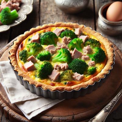 Image of Small Tuna and Broccoli Crust Less Quiche