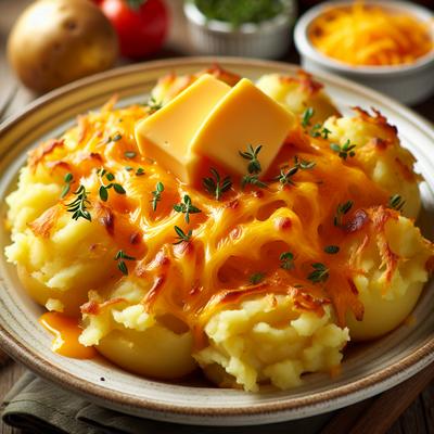 Image of Smashed Cheddar Potatoes