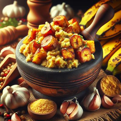 Image of Smashed Garlic Plantains Mofongo