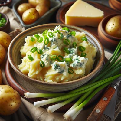 Image of Smashed Potatoes with Boursin and Scallions