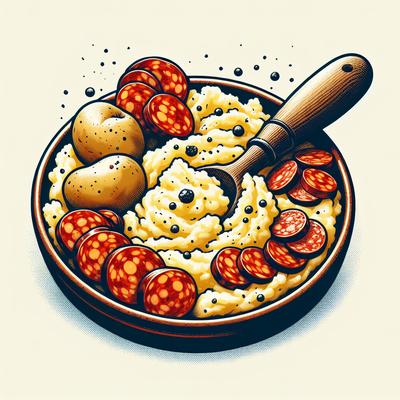 Image of Smashed Potatoes with Chorizo