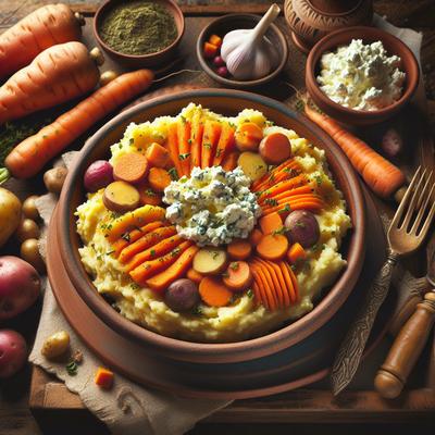 Image of Smashed Roots and Tubers with Chevre