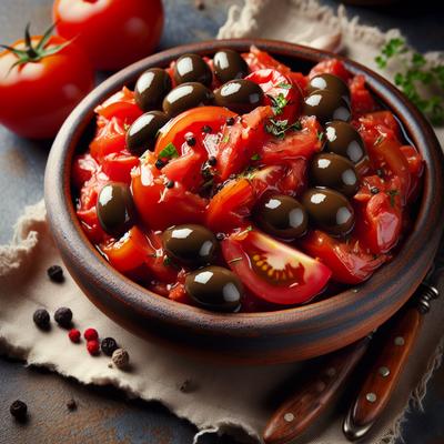 Image of Smashed Tomato and Olive Salad