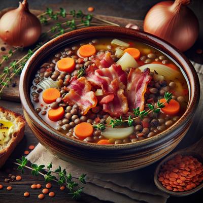 Image of Smoked Bacon and Lentil Soup