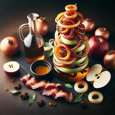 Image of Smoked Bacon with Onions and Apple Rings Appel Flask