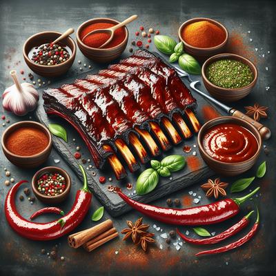 Image of Smoked Beef Ribs with Devil Sauce