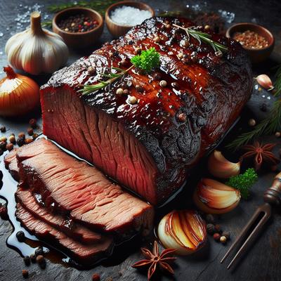 Image of Smoked Bourbon Marinated Beef Roast