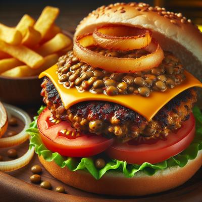 Image of Smoked Cheddar and Lentil Burgers