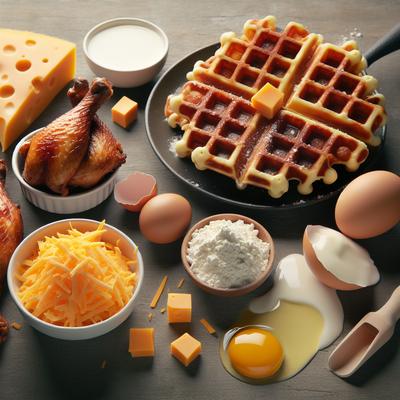Image of Smoked Chicken and Cheddar Buttermilk Waffles