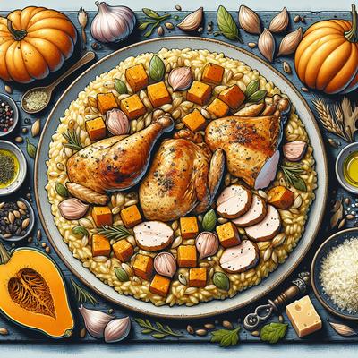 Image of Smoked Chicken and Pumpkin Risotto