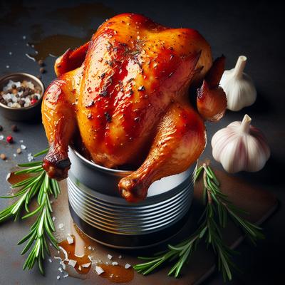 Image of Smoked Chicken on a Beer Can