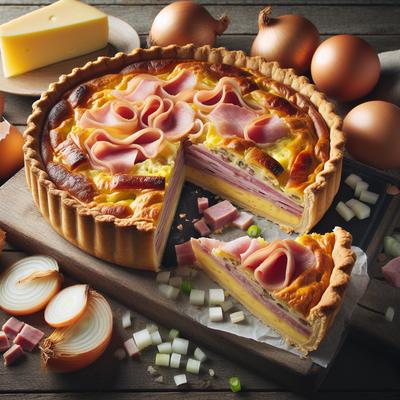 Image of Smoked Ham Pie Swedish Quiche Skinkpaj