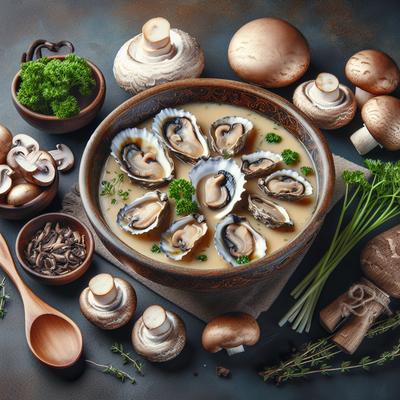 Image of Smoked Oyster and Mushroom Soup