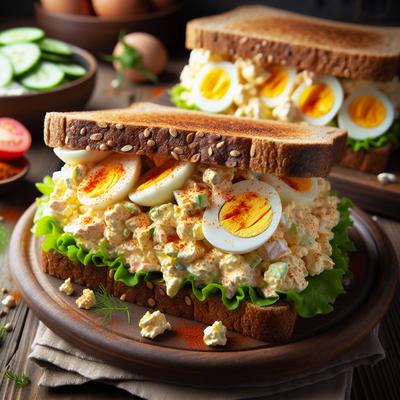 Image of Smoked Paprika Egg Salad Sandwich on Whole Grain