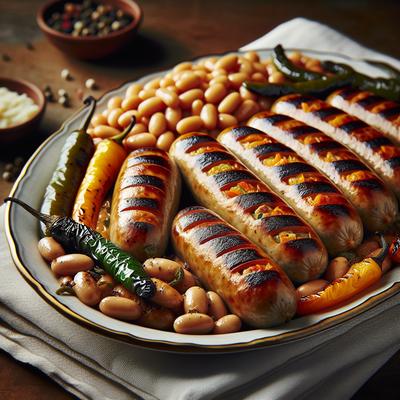 Image of Smoked Pepper and Butter Bean Vegetarian Sausages