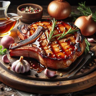Image of Smoked Pork Chops with Maple Glaze