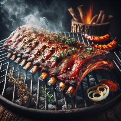 Image of Smoked Ribs on the Grill